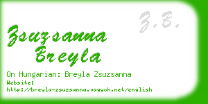 zsuzsanna breyla business card
